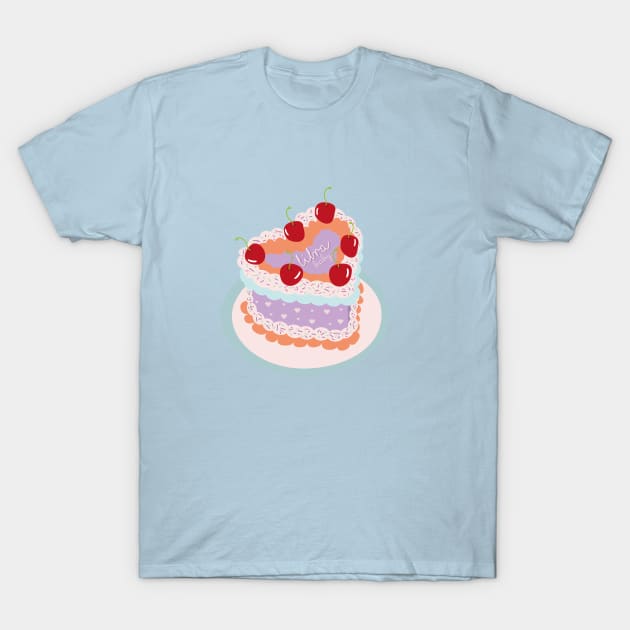 Libra Baby Heart Cake Design T-Shirt by rachelaranha